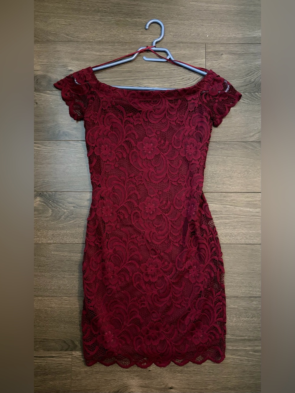 Burgundy Lace Dress